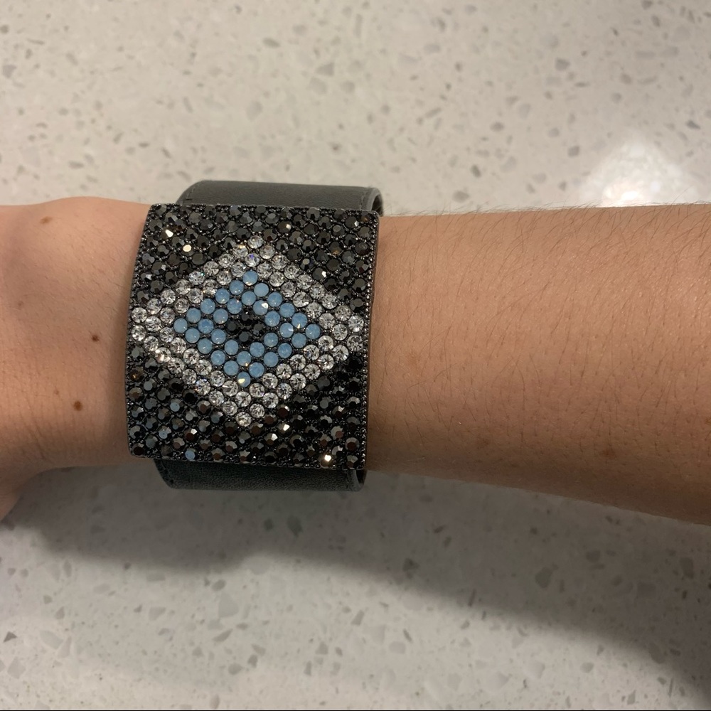 Evil eye leather bracelet new gorgeous